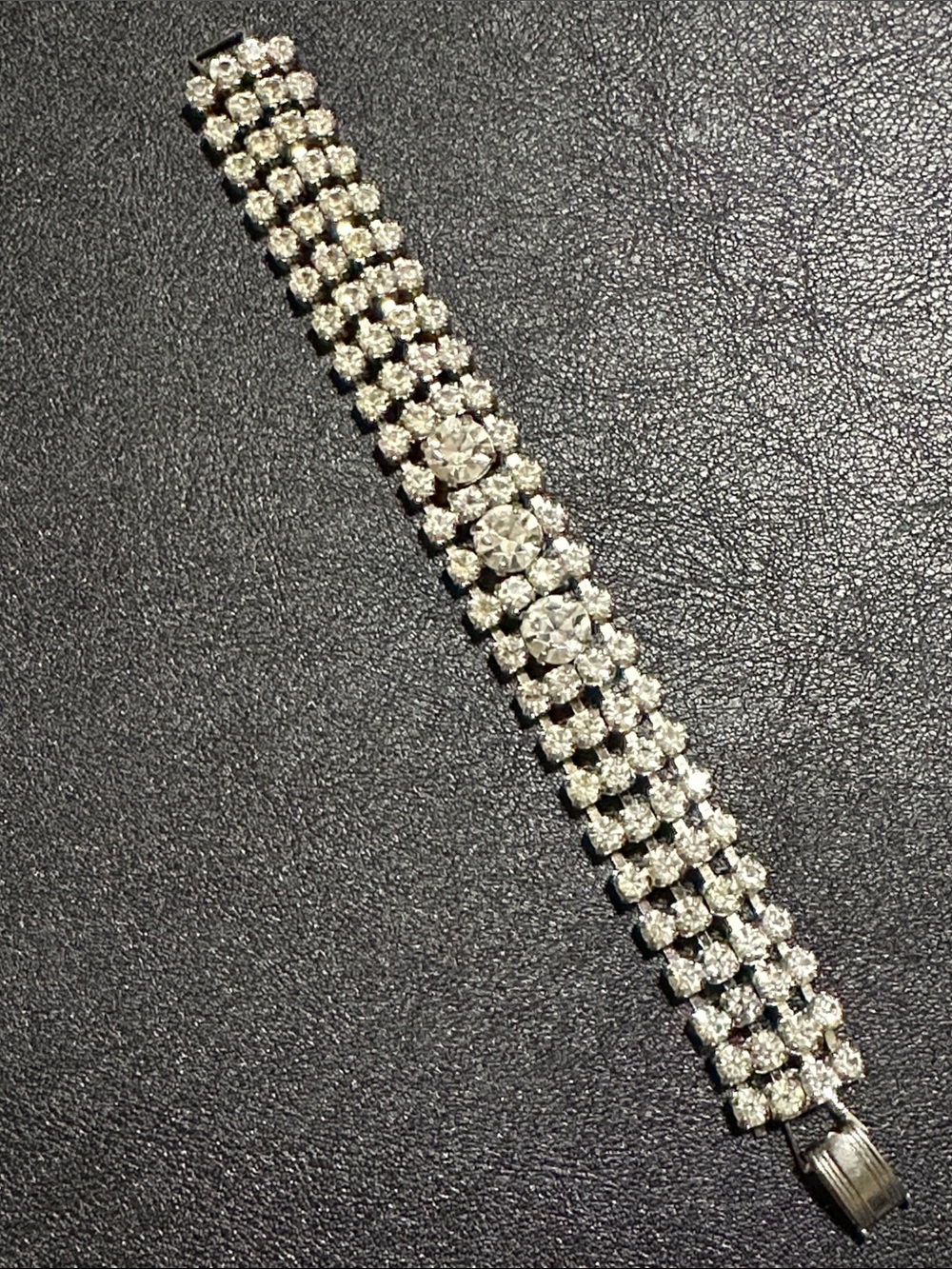 1950’s Vintage Four Row Rhinestone Bracelet